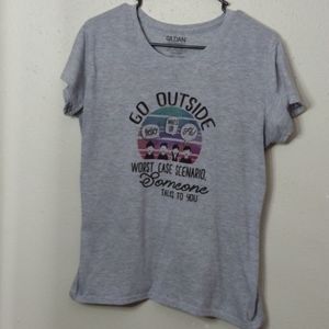 Quirky saying sublimated tee